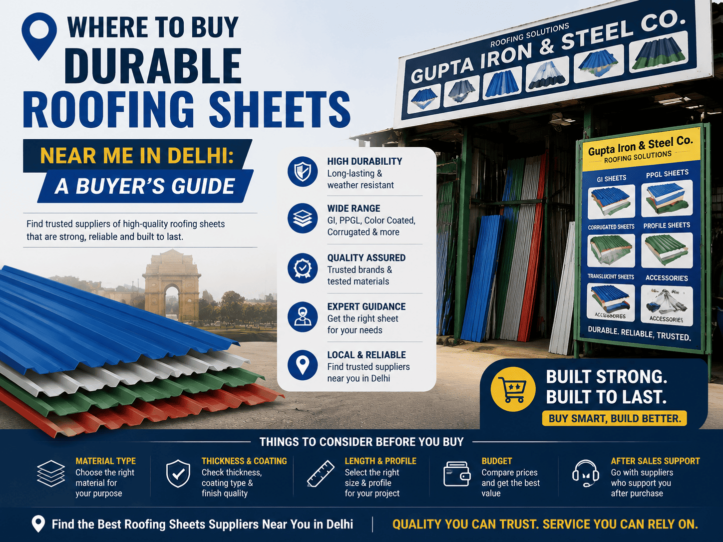 Where to Buy Durable Roofing Sheets Near Me in Delhi: A Buyer's Guide